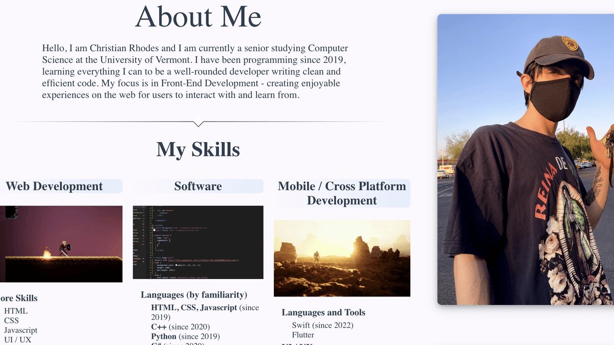 Old Portfolio Site with Vue.js