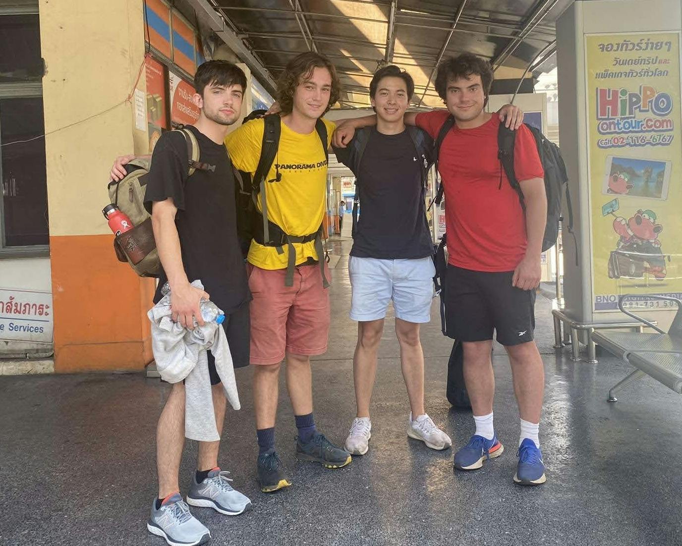Me (left) with friends in Thailand